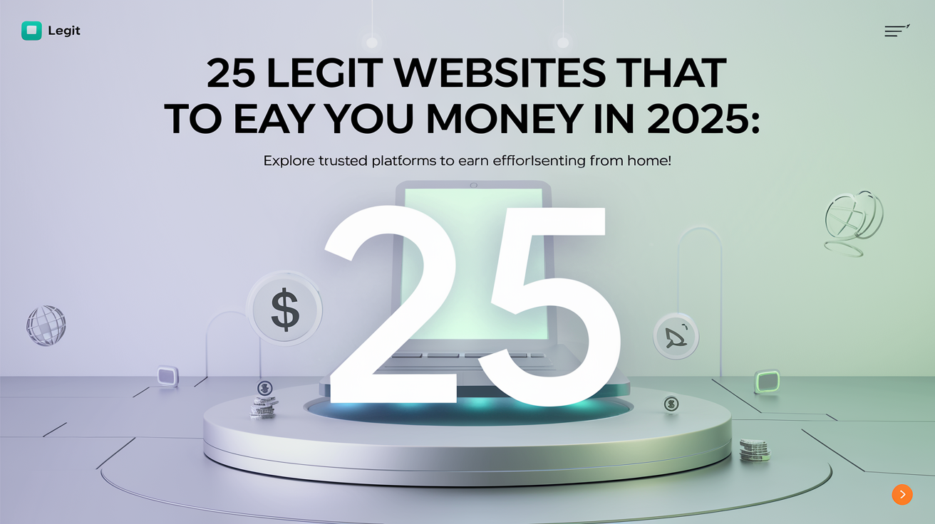 “25 Legit Websites That Pay You Money in 2025: Easy Ways to Earn From Home!”