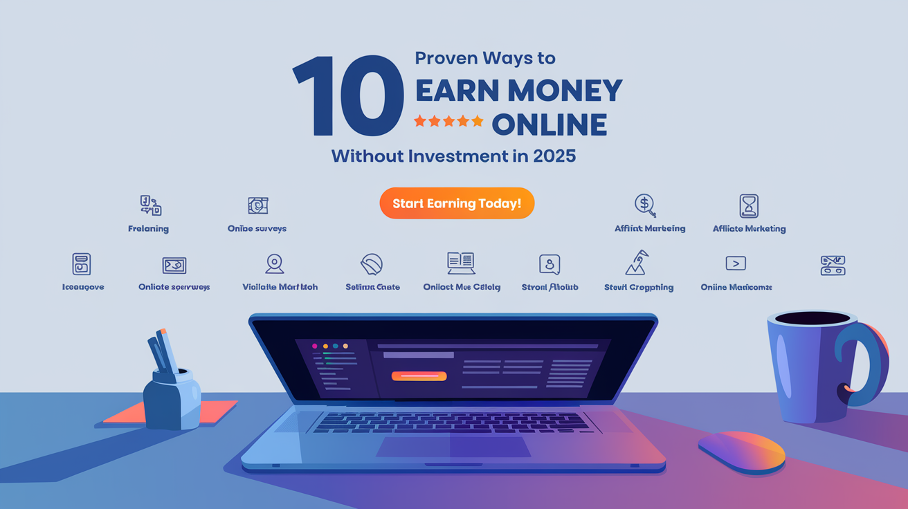 “10 Proven Ways to Earn Money Online Without Investment in 2025: Start Earning Today!”